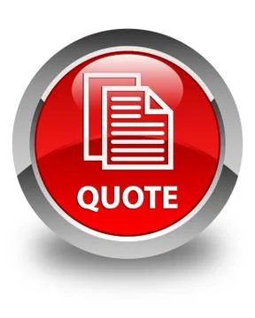 Quote (document pages icon) glossy red round button Illustration