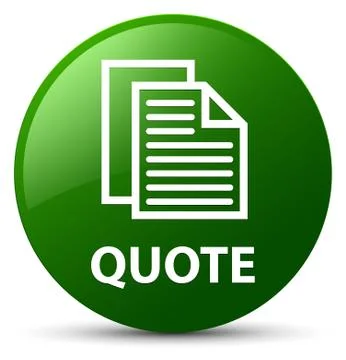 Quote (document pages icon) green round button Illustration