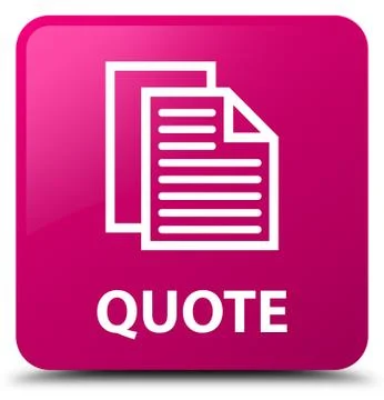 Quote (document pages icon) pink square button Illustration