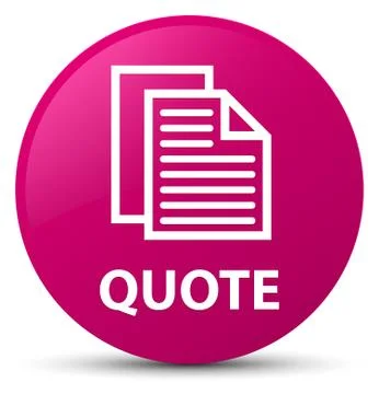 Quote (document pages icon) pink round button Illustration