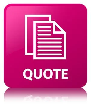 Quote (document pages icon) pink square button Illustration
