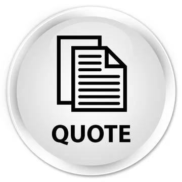 Quote (document pages icon) premium white round button Illustration