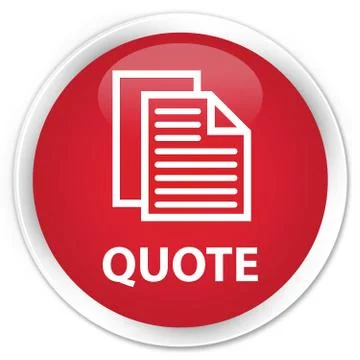 Quote (document pages icon) premium red round button Illustration