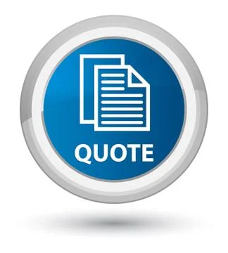 Quote (document pages icon) prime blue round button Illustration