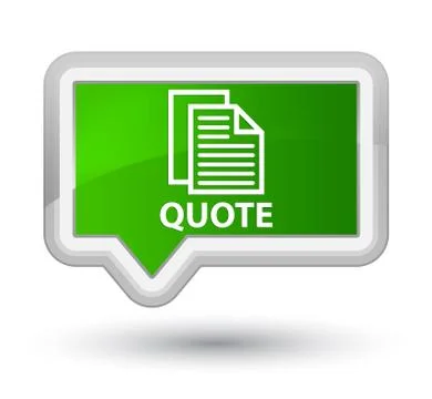 Quote (document pages icon) prime green banner button Illustration