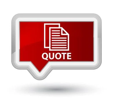 Quote (document pages icon) prime red banner button Illustration