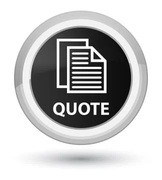 Quote (document pages icon) prime black round button Illustration