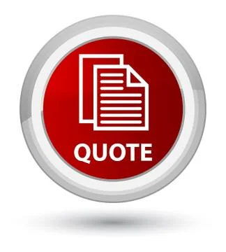 Quote (document pages icon) prime red round button Illustration