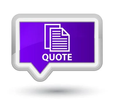 Quote (document pages icon) prime purple banner button Illustration