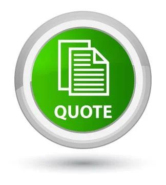Quote (document pages icon) prime green round button Illustration