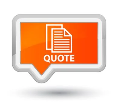 Quote (document pages icon) prime orange banner button Illustration