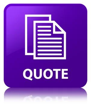 Quote (document pages icon) purple square button Illustration