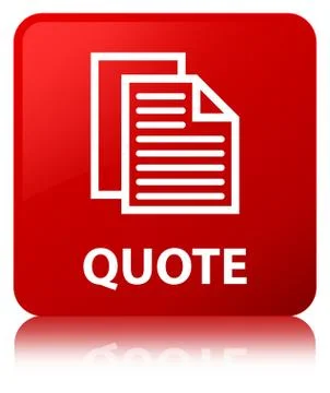 Quote (document pages icon) red square button Illustration