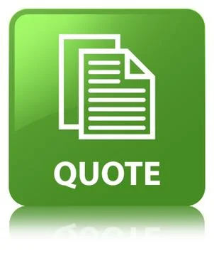 Quote (document pages icon) soft green square button Illustration