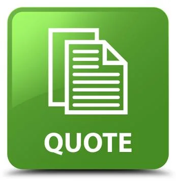 Quote (document pages icon) soft green square button Illustration