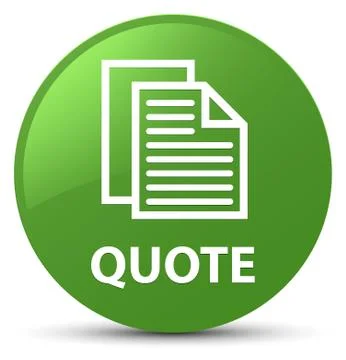 Quote (document pages icon) soft green round button Illustration