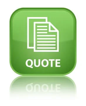 Quote (document pages icon) special soft green square button Illustration