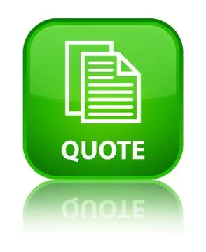 Quote (document pages icon) special green square button Illustration