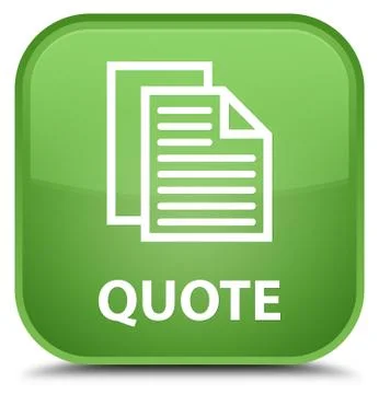 Quote (document pages icon) special soft green square button Illustration
