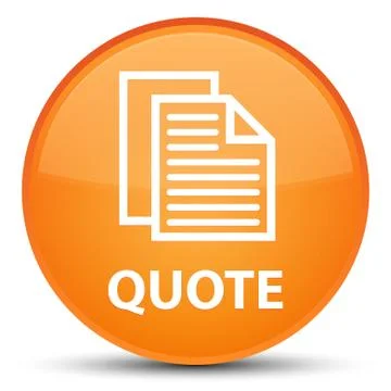 Quote (document pages icon) special orange round button Illustration