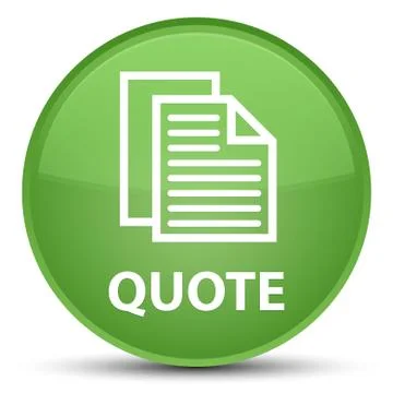 Quote (document pages icon) special soft green round button Illustration