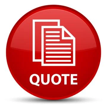 Quote (document pages icon) special red round button Illustration
