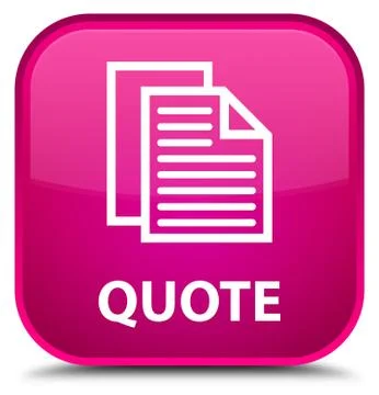 Quote (document pages icon) special pink square button Illustration