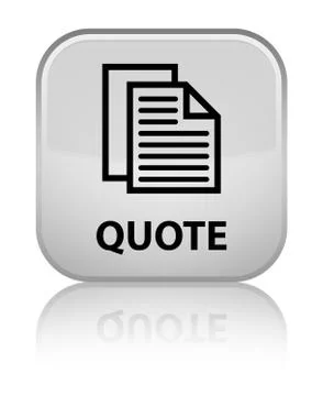 Quote (document pages icon) special white square button Illustration