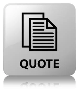 Quote (document pages icon) white square button Illustration