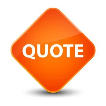 Quote elegant orange diamond button 스톡 일러스트