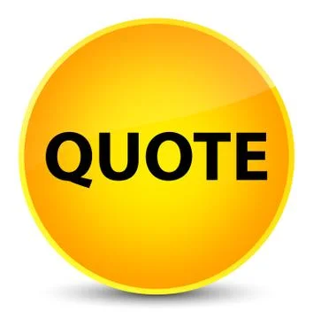 Quote elegant yellow round button Stock Illustration