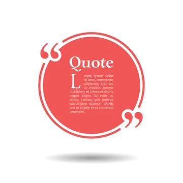 Quote empty text bubble. Frame ball is round Illustrazione stock