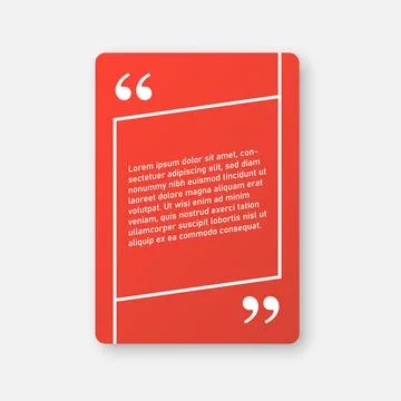 Quote frame blank template icon in flat style. Empty speech bubble vector i.. イラスト素材
