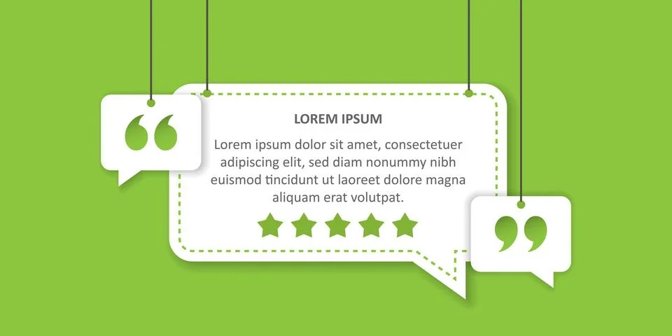 Quote frame blank template icon in flat style. Empty speech bubble vector i.. Stockillustratie