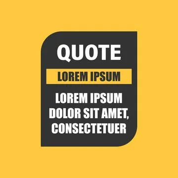 Quote frame blank template icon in flat style. Empty speech bubble vector i.. Stock Illustration