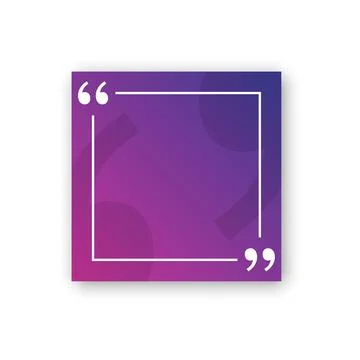 Quote frame blank template icon in flat style. Empty speech bubble vector i.. 스톡 일러스트