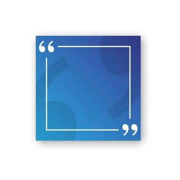 Quote frame blank template icon in flat style. Empty speech bubble vector i.. Illustrazione stock