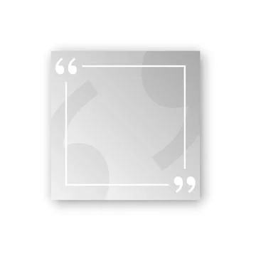 Quote frame blank template icon in flat style. Empty speech bubble vector i.. Illustrazione stock