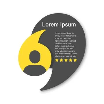 Quote frame blank template icon in flat style. Empty speech bubble vector i.. 스톡 일러스트