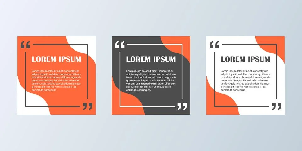 Quote frame blank template icon in flat style. Empty speech bubble vector i.. 스톡 일러스트