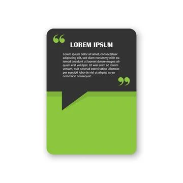 Quote frame blank template icon in flat style. Empty speech bubble vector i.. Stock Illustration