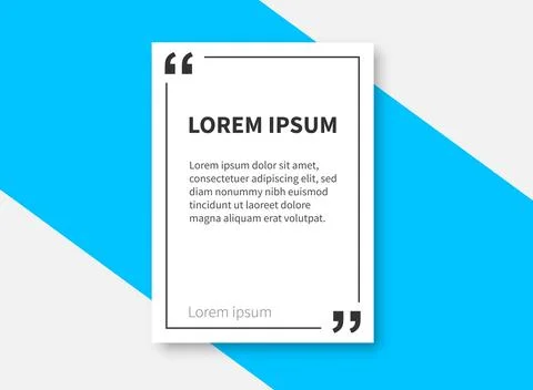 Quote frame blank template icon in flat style. Empty speech bubble vector i.. 스톡 일러스트