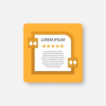 Quote frame blank template icon in flat style. Empty speech bubble vector i.. Stock Illustration