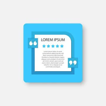 Quote frame blank template icon in flat style. Empty speech bubble vector i.. Illustrazione stock