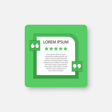 Quote frame blank template icon in flat style. Empty speech bubble vector i.. Stock Illustration