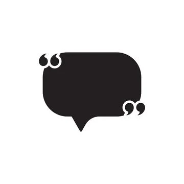Quote frame icon in flat style. Speech bubble vector illustration on isolat.. Stock Illustration