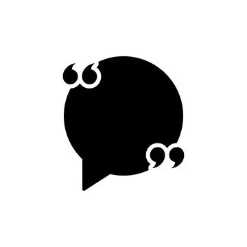 Quote frame icon in flat style. Speech bubble vector illustration on isolat.. Stock Illustration