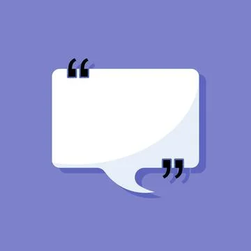 Quote frame icon in flat style. Speech bubble vector illustration. イラスト素材