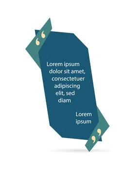 Quote frame or mention quotations remarks template. Info tag, quote textbox blog Stock Illustration