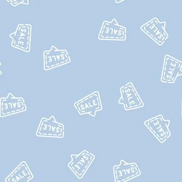 Quote frame sale line vector seamless pattern Stock Illustration